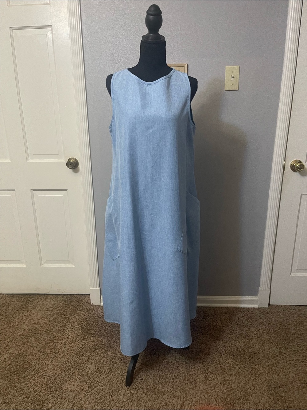 Sleeveless Blue Dress